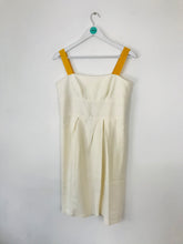 Load image into Gallery viewer, Tara Jarmon Women’s Empire Line Pinafore Style Dress | 40 UK12 | White
