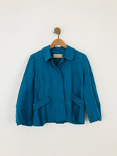 Load image into Gallery viewer, Jigsaw Women&#39;s Silk Blend Blazer Jacket | UK12 | Blue
