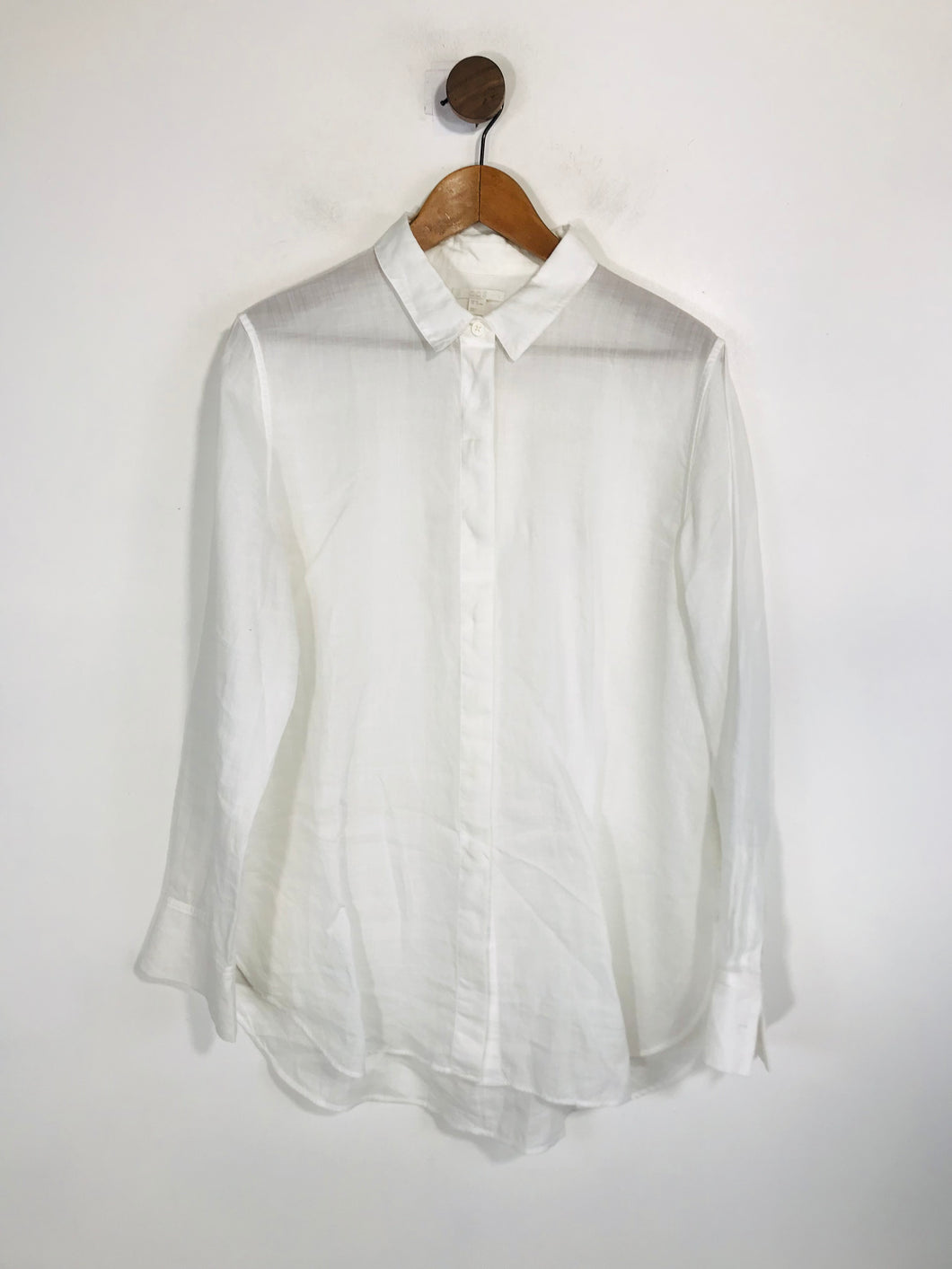 COS Women's Lightweight Button-Up Shirt | EU44 UK16 | White
