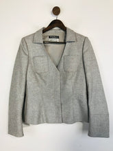 Load image into Gallery viewer, Salvatore Ferragamo Women&#39;s Wool Vintage Blazer Jacket | IT44 UK12 | Grey
