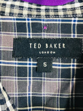 Load image into Gallery viewer, Ted Baker Men&#39;s Check Gingham Button-Up Shirt | 5 | Blue
