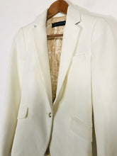 Load image into Gallery viewer, Zara Women&#39;s Knit Blazer Jacket | XS UK6-8 | White
