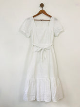 Load image into Gallery viewer, Oliver Bonas Women&#39;s Crochet Square Neck Midi Dress | UK10 | White
