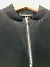 Load image into Gallery viewer, Jaeger Women&#39;s Zipper Mock Neck Blouse | UK16 | Black
