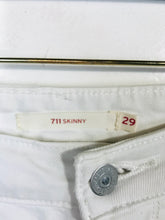 Load image into Gallery viewer, Levi&#39;s 711 Women&#39;s High Waist Skinny Jeans | W29 UK10-12 | White
