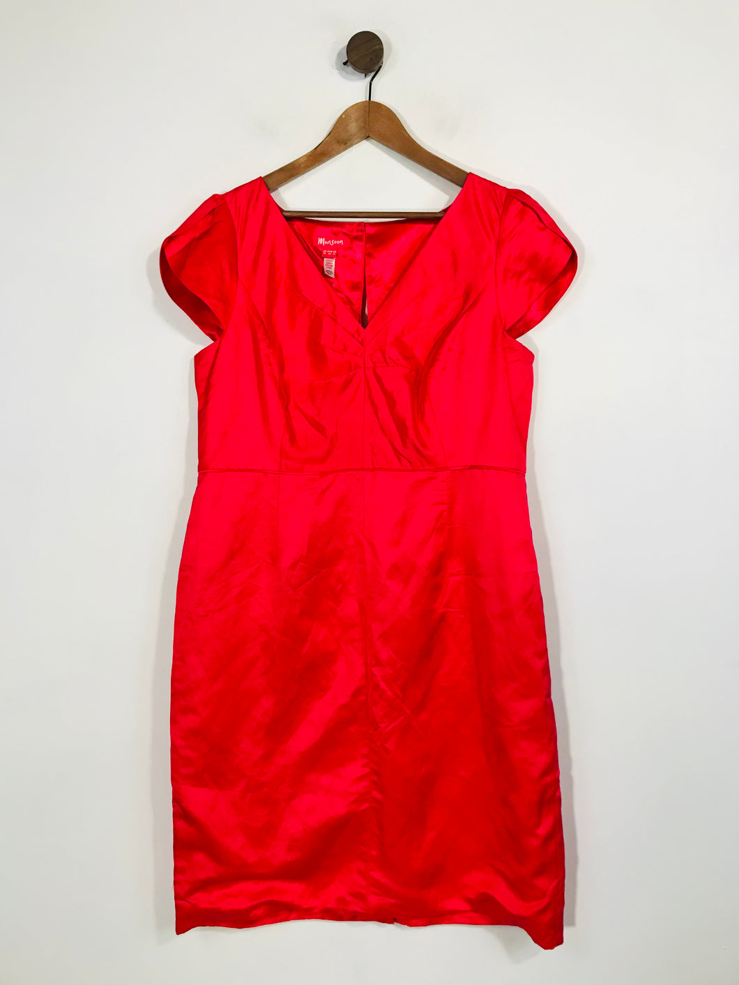 Monsoon Women's Satin Sheath Dress | UK18 | Pink