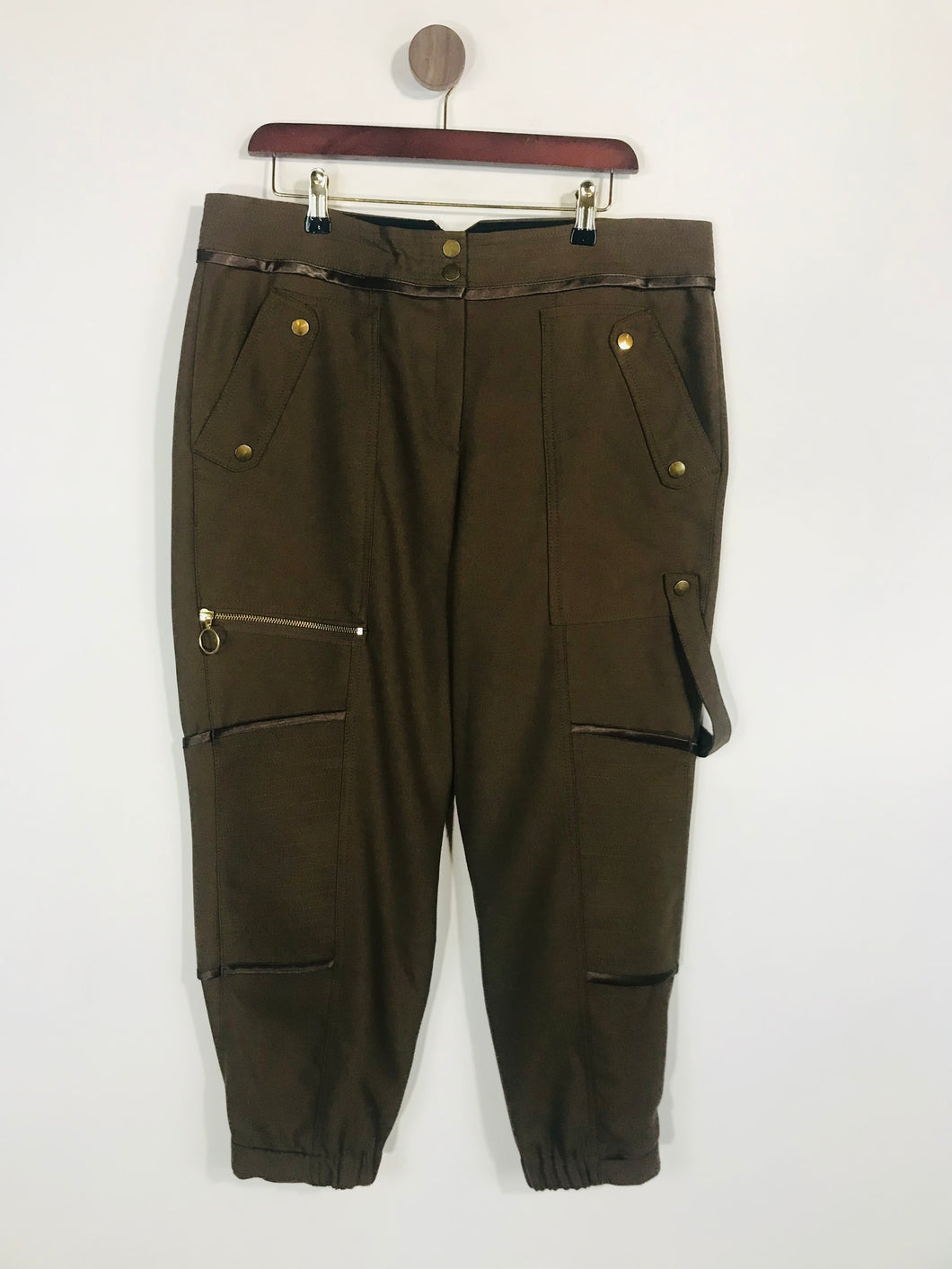 ME+EM Women's Cargo Casual Trousers | UK16 | Brown