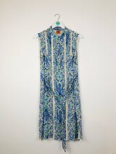 Load image into Gallery viewer, Tory Burch Womens Floral Silk Shift Dress | UK10 | Blue
