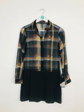 Load image into Gallery viewer, Zara Womens Shirt With Skirt Mini Dress | XS UK6-8 | Black and navy
