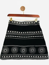 Load image into Gallery viewer, Dodo Baror Women&#39;s Velvet Embroidered Mini Skirt | EU40 UK12 | Black
