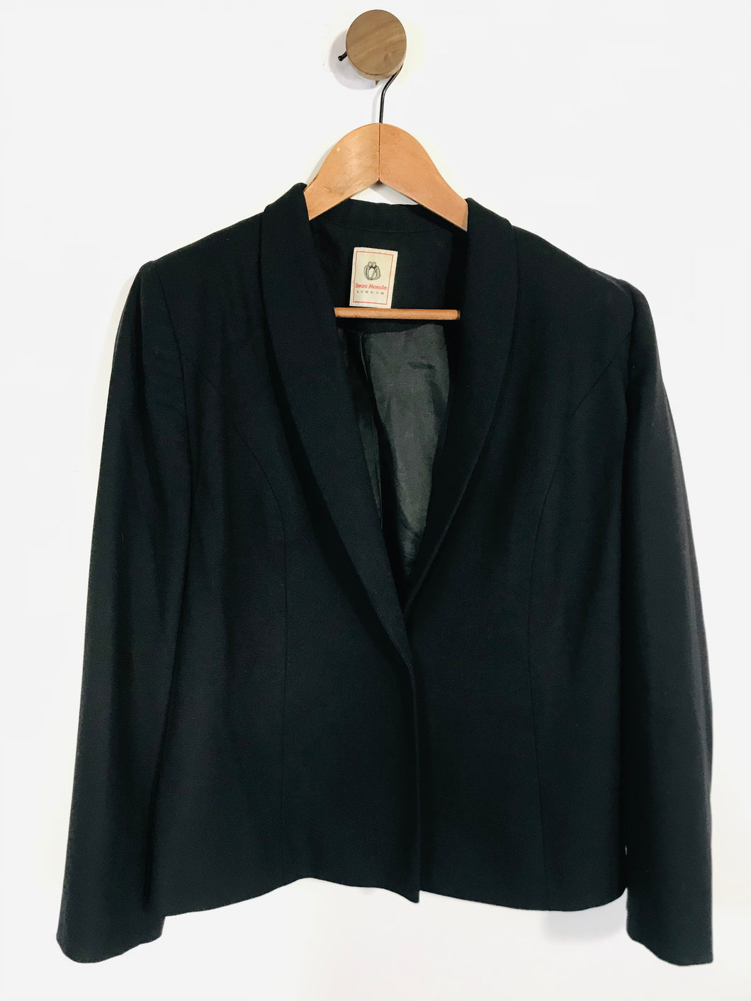 Beau Monde Women's Crop Blazer Jacket | UK12 | Blue