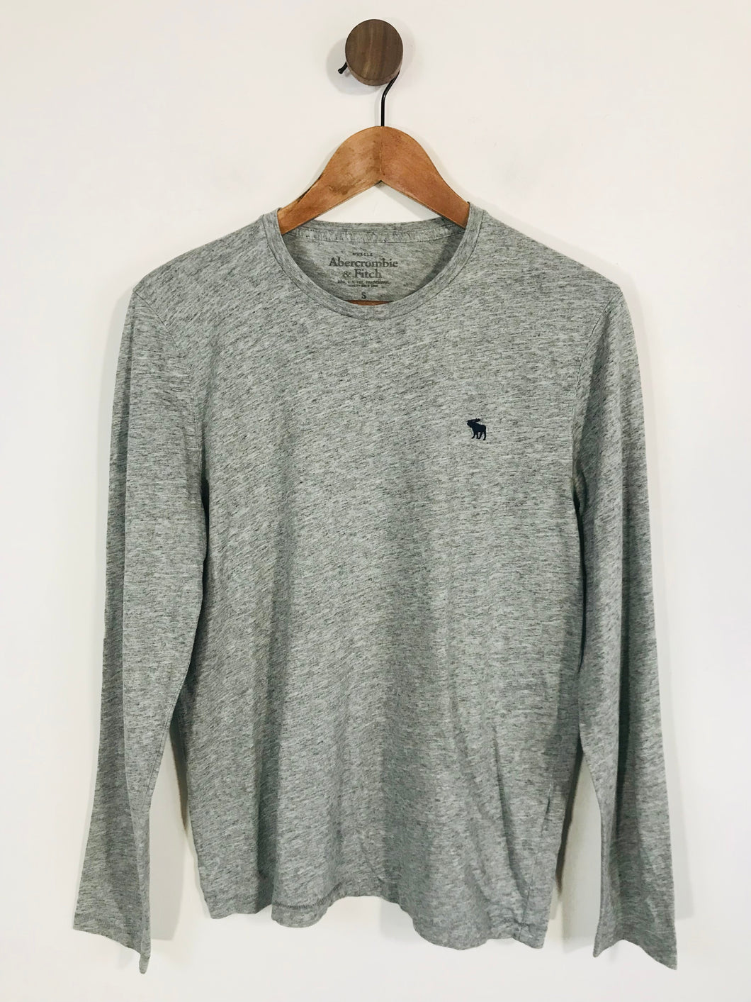 Abercrombie & Fitch Men's Long Sleeve T-Shirt | S | Grey