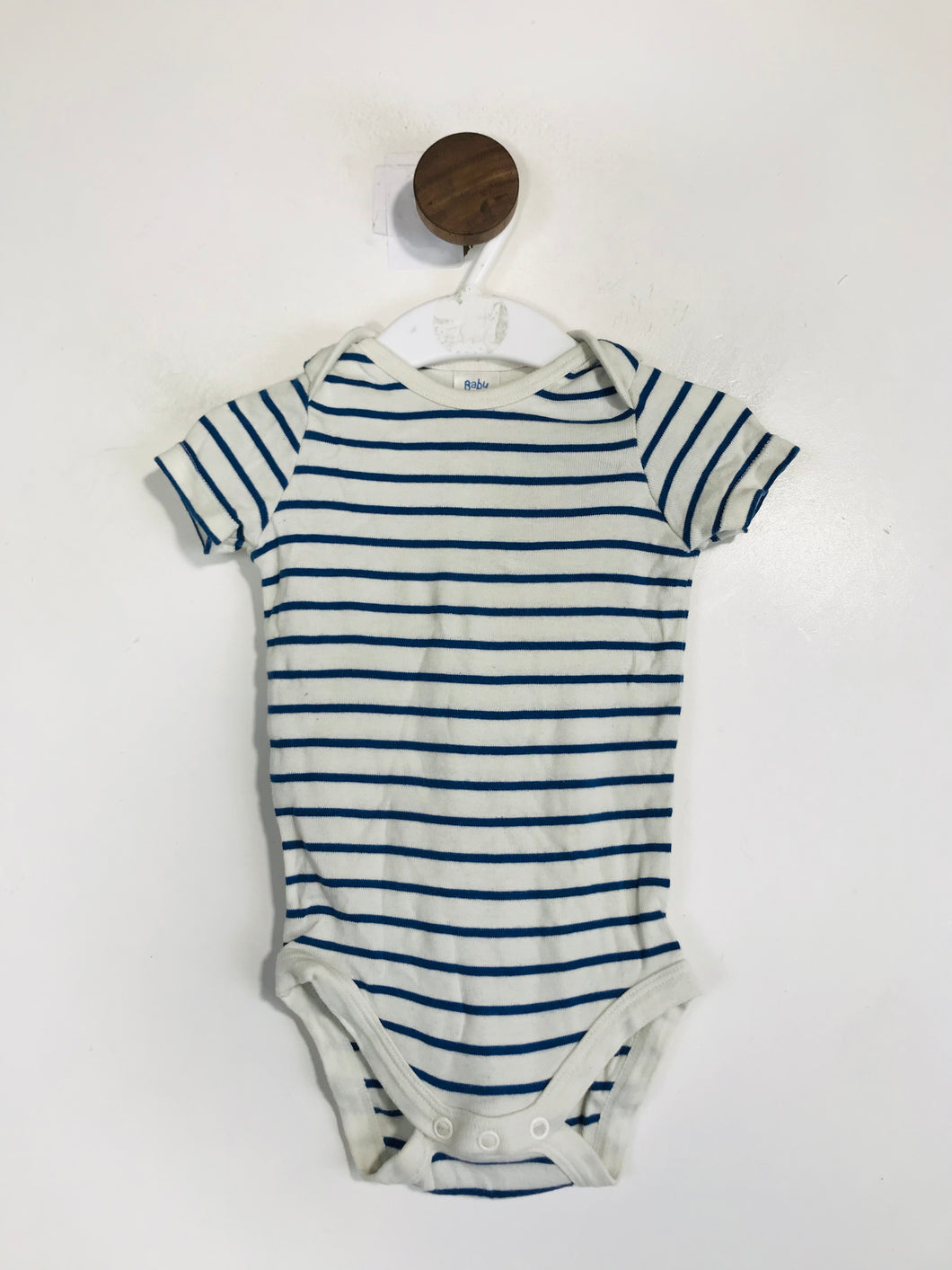 Baby Boden Kid's Striped Babygrow Playsuit | 6-12 Months | White