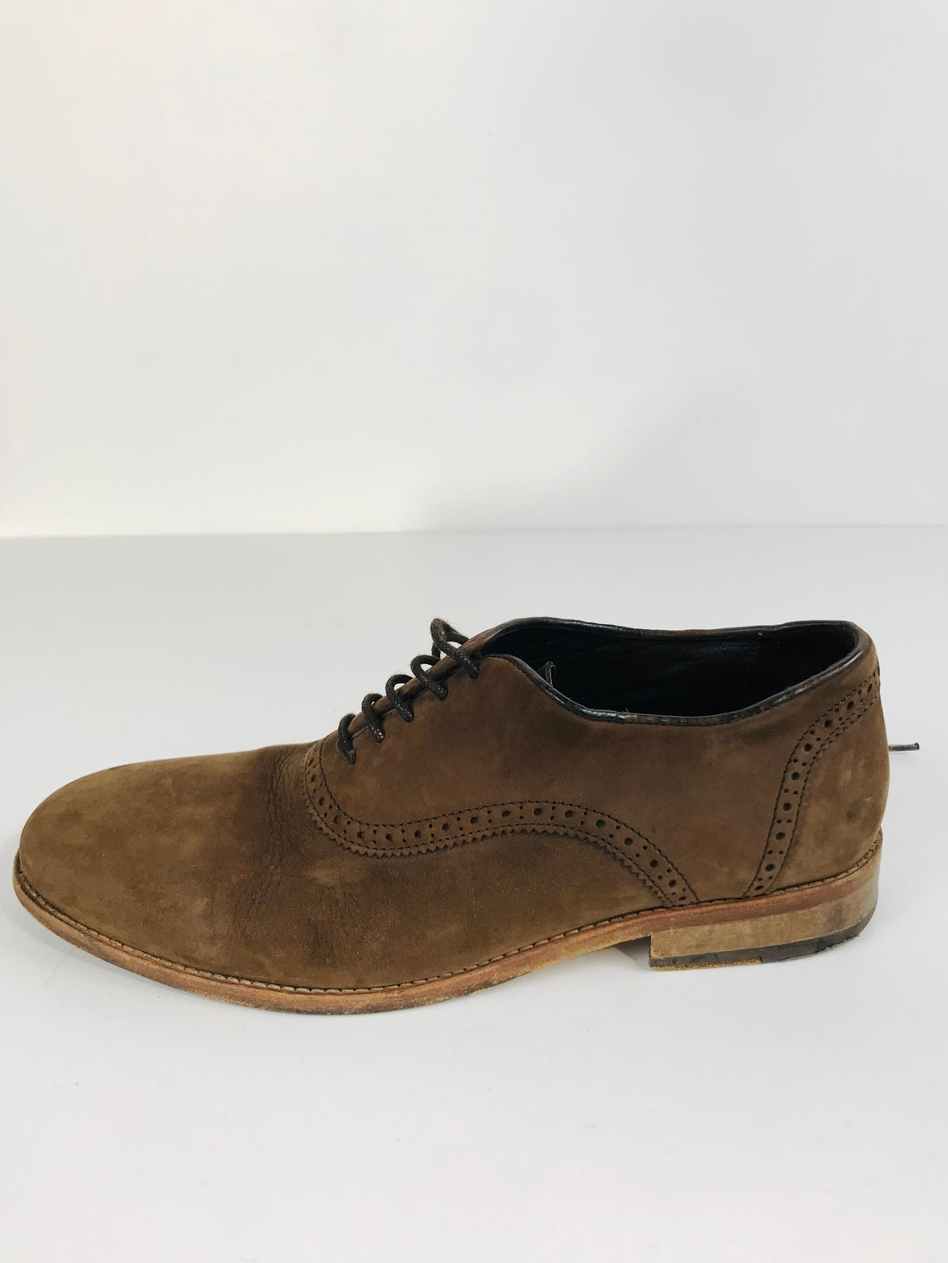 Cos Men's Leather Brogue Flats Shoes | EU41 UK7 | Brown