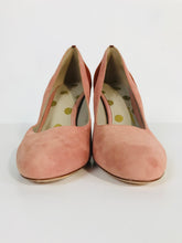 Load image into Gallery viewer, Boden Women&#39;s Suede Real Leather Heels | 38 UK5 | Pink
