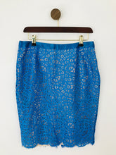 Load image into Gallery viewer, Fenn Wright Manson Women&#39;s Lace Pencil Skirt | UK14 | Blue
