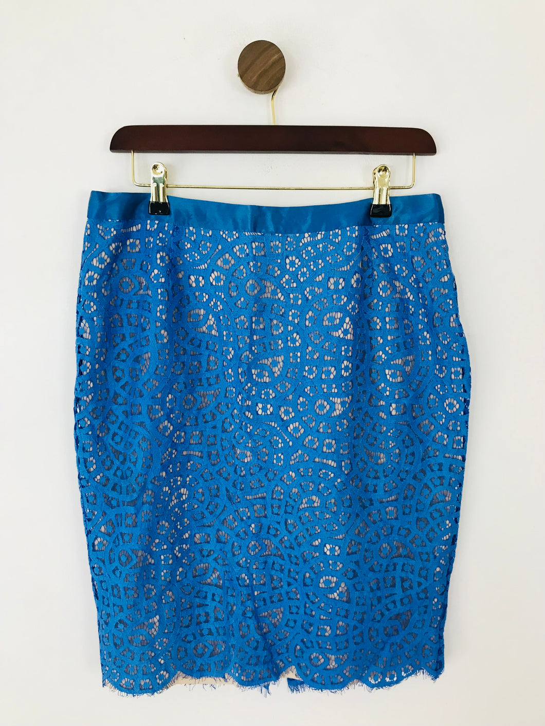 Fenn Wright Manson Women's Lace Pencil Skirt | UK14 | Blue