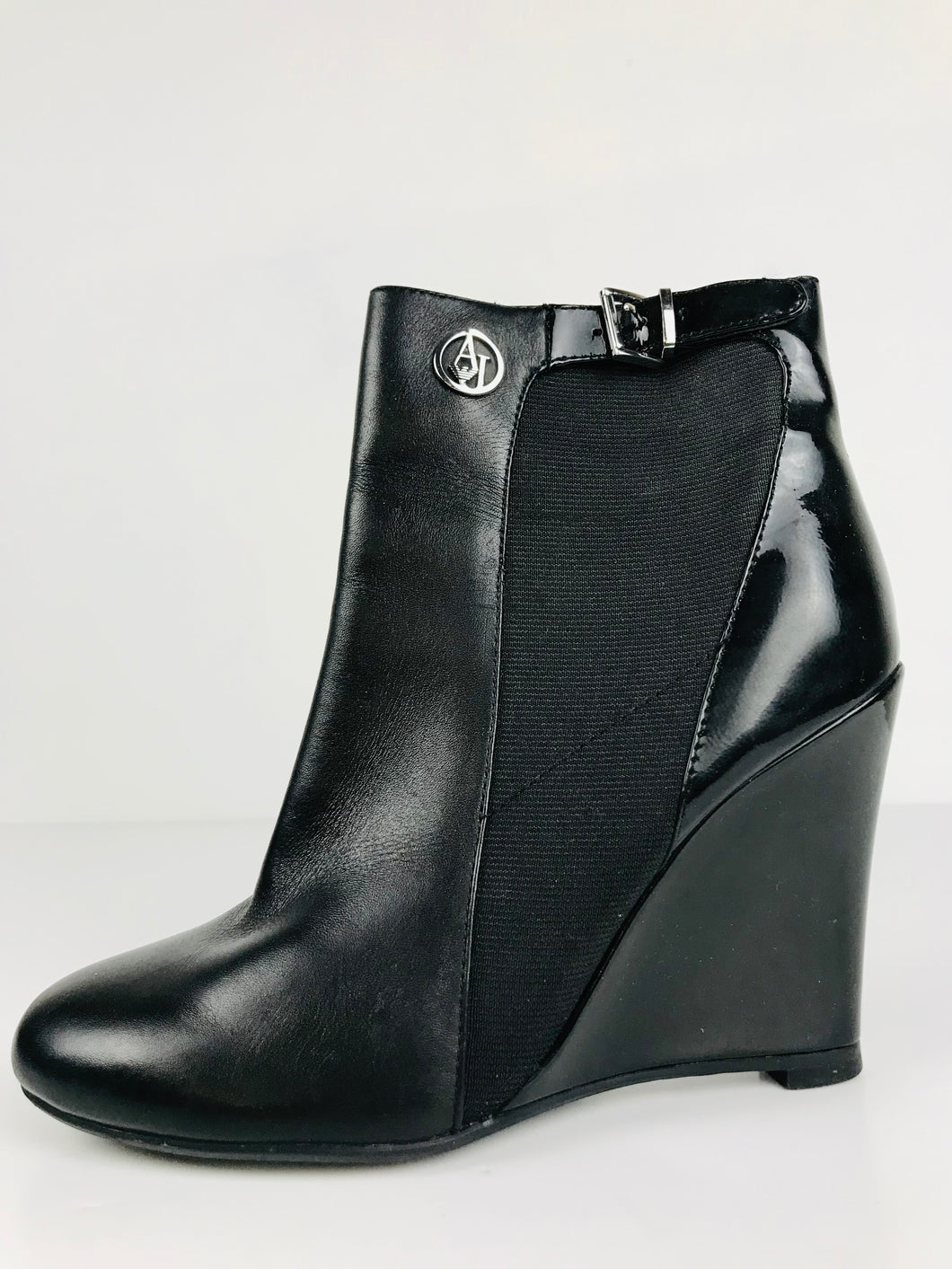 Armani Jeans Women's Buckle Boots | 38 UK5 | Black
