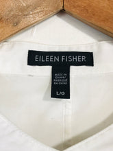 Load image into Gallery viewer, Eileen Fisher Women&#39;s Collarless Button-Up Shirt | L UK14 | White
