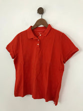 Load image into Gallery viewer, Lands End Women&#39;s Short Sleeve Polo Shirt | M UK10-12 | Orange
