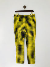 Load image into Gallery viewer, Zara Women’s Gingham Skinny Trousers | L UK14 | Yellow Black
