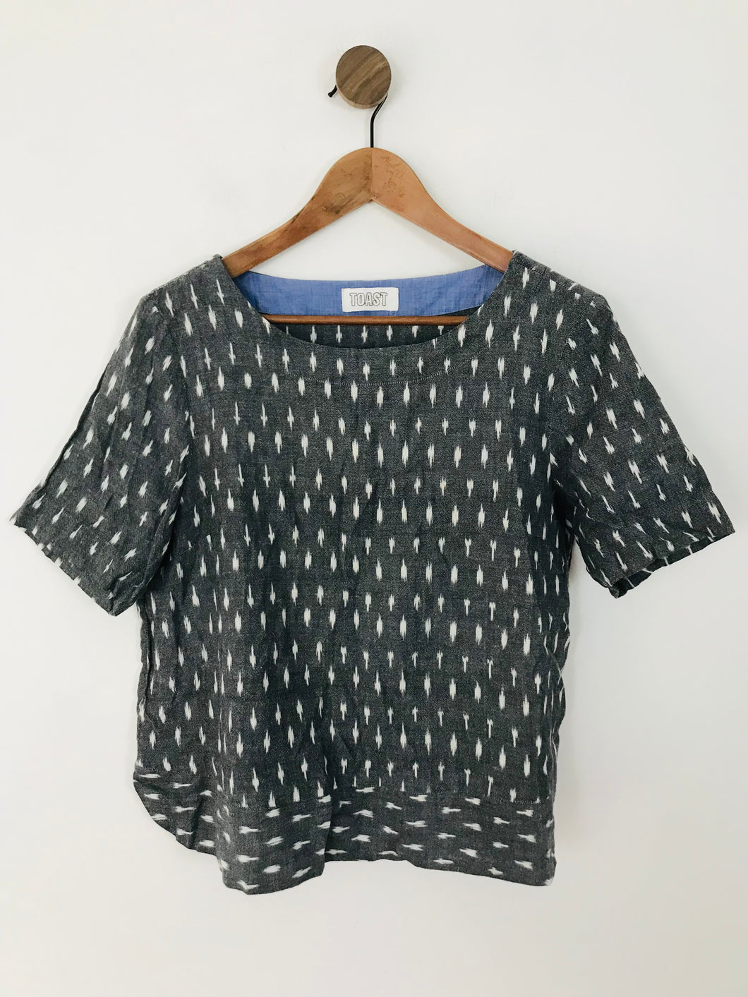 Toast Women's Cotton Polka Dot Top T-Shirt | UK14 | Grey