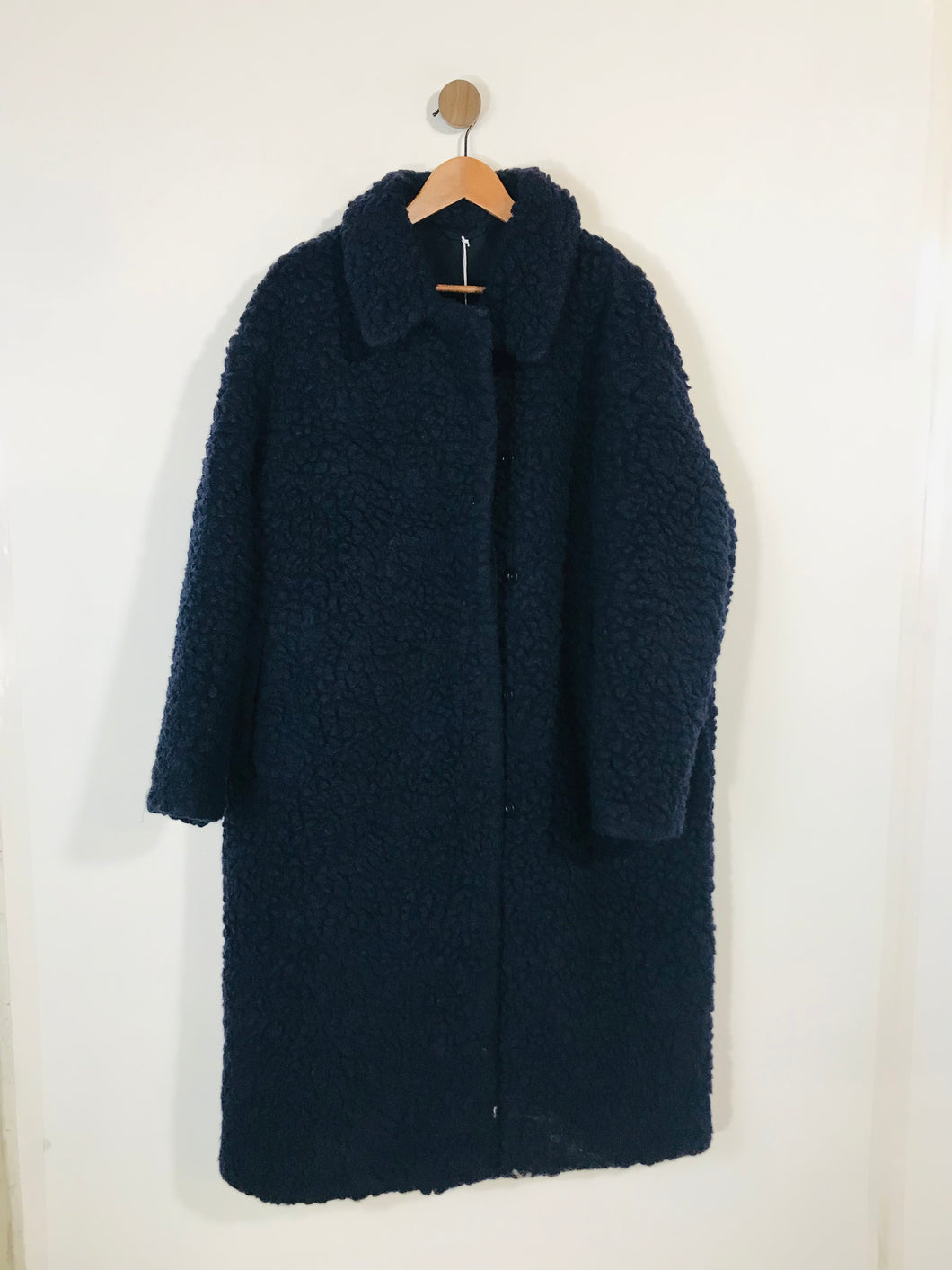 COS Women's Wool Teddy Overcoat NWT | UK18 | Blue