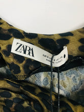 Load image into Gallery viewer, Zara Women’s Leopard Print Maxi Shift Dress NWT | S UK8-10 | Green
