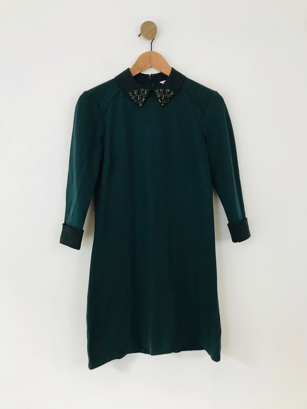 Ted Baker Women's Collared Bodycon Dress | 2 UK10 | Green