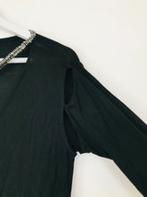Load image into Gallery viewer, Religion Women’s Asymmetrical V-Neck Beaded Shirt | 2 UK10 | Black
