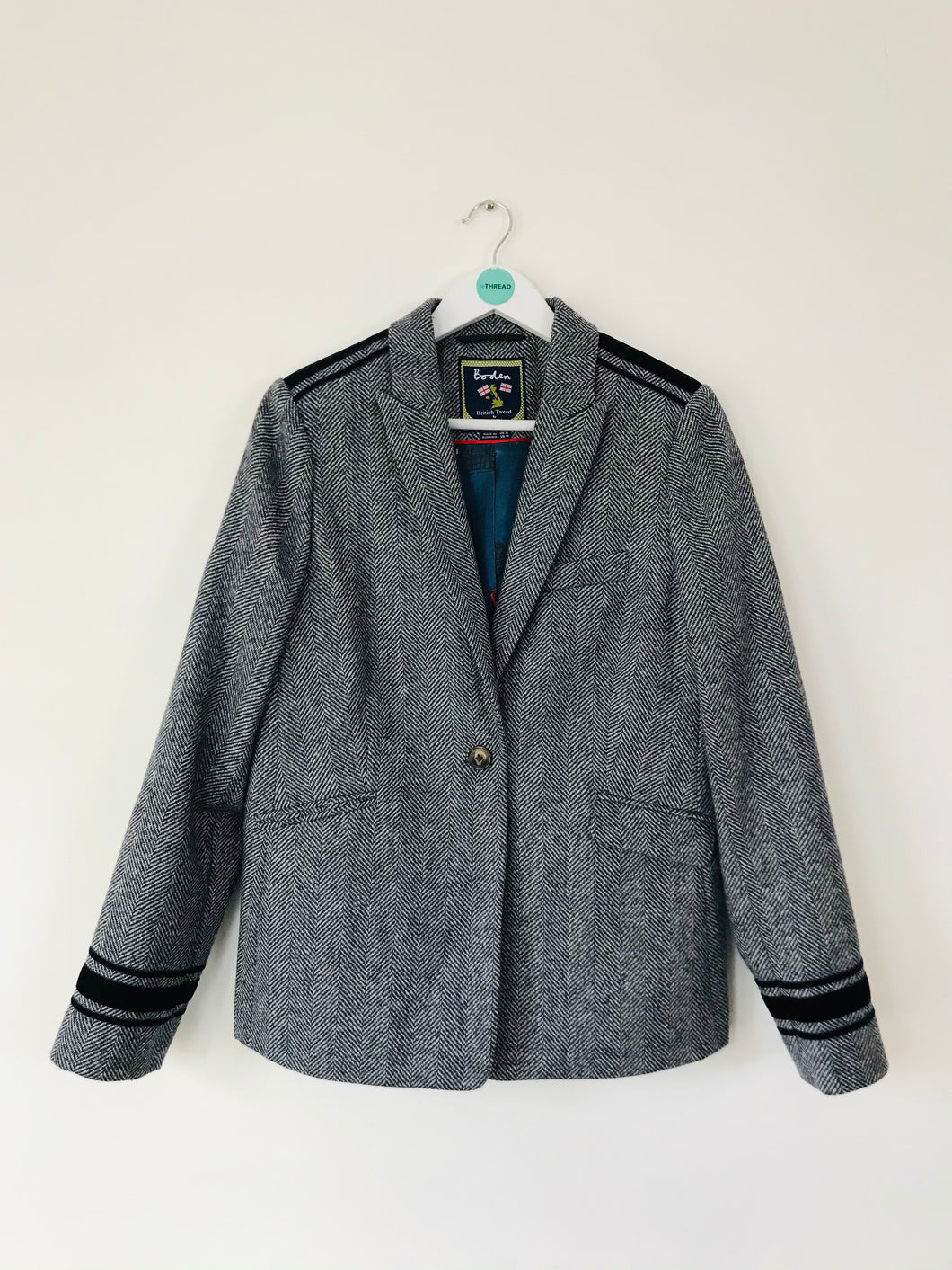 Boden Women’s Wool Tweed Blazer | UK16 | Grey
