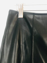 Load image into Gallery viewer, Zara Women’s Faux Leather Ponte Trousers Leggings | L UK14 | Black
