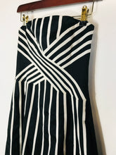 Load image into Gallery viewer, Coast Women&#39;s Striped Sleeveless A-Line Dress | UK10 | Black
