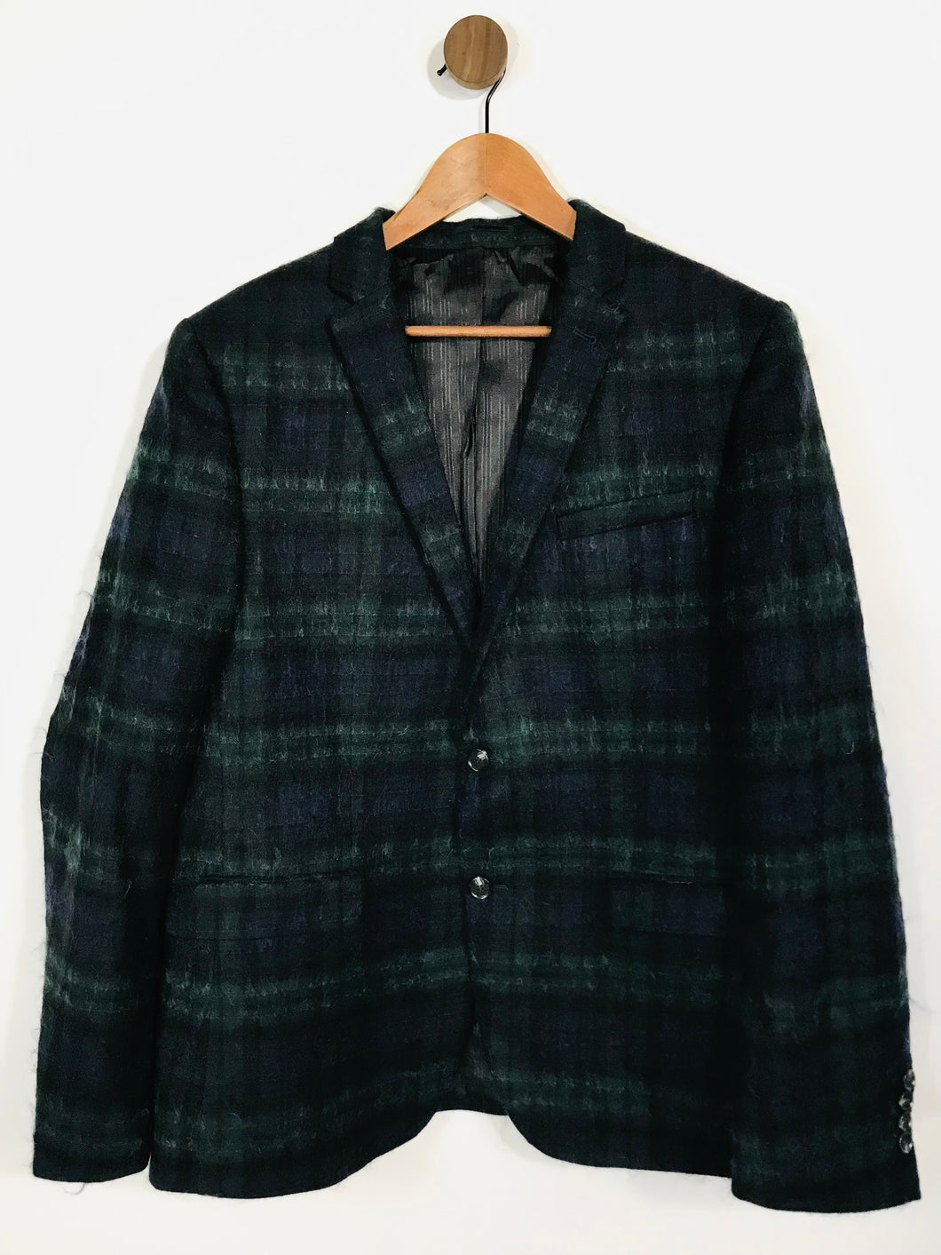 Asos Men's Lochcarron Tartan Wool Blazer Jacket | 44 | Green