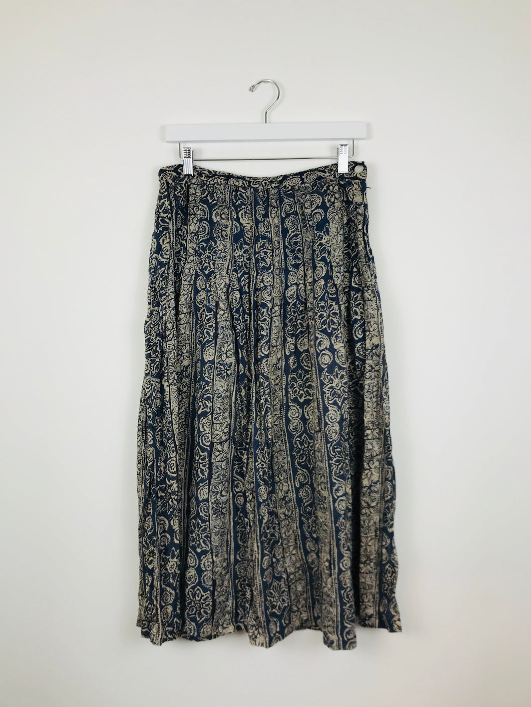 Monsoon Women’s A-Line Midi Skirt | UK16 | Blue Print