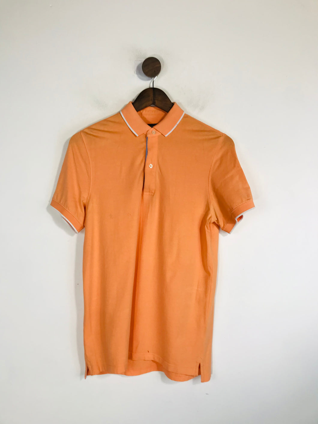 Massimo Dutti Men's Polo Shirt | M | Orange