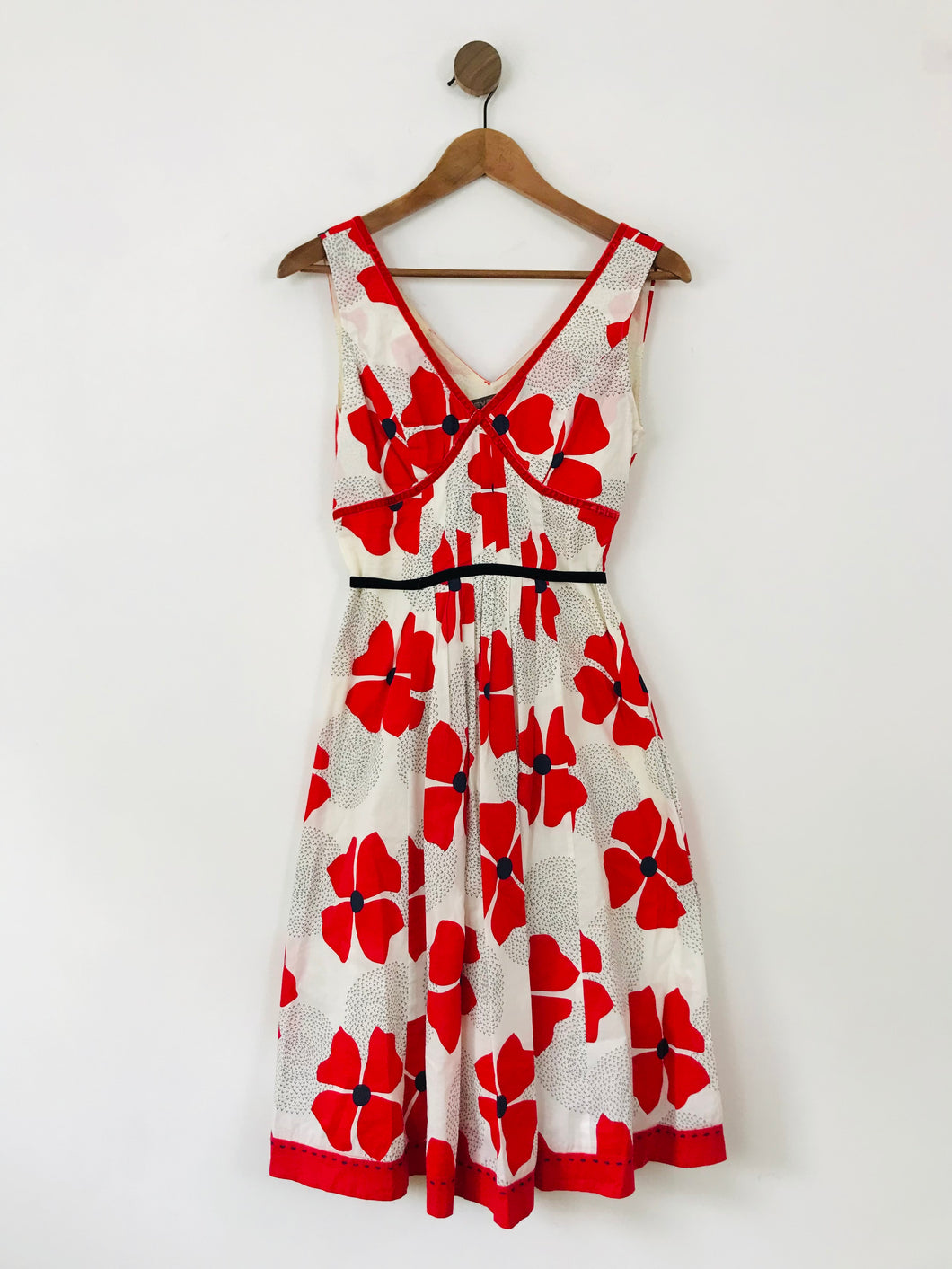 Fever London Women's Floral A-Line Dress | UK10 | Red