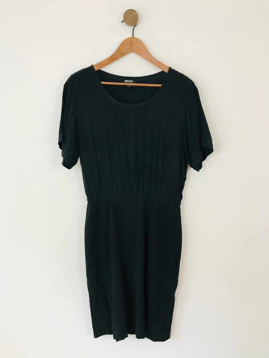 DKNY Women's Silk Sheath Dress | 4 UK8 | Black