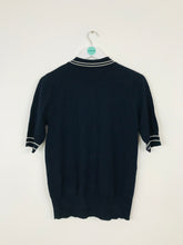 Load image into Gallery viewer, Idano Womens Knit Polo T-short | UK12 | Navy
