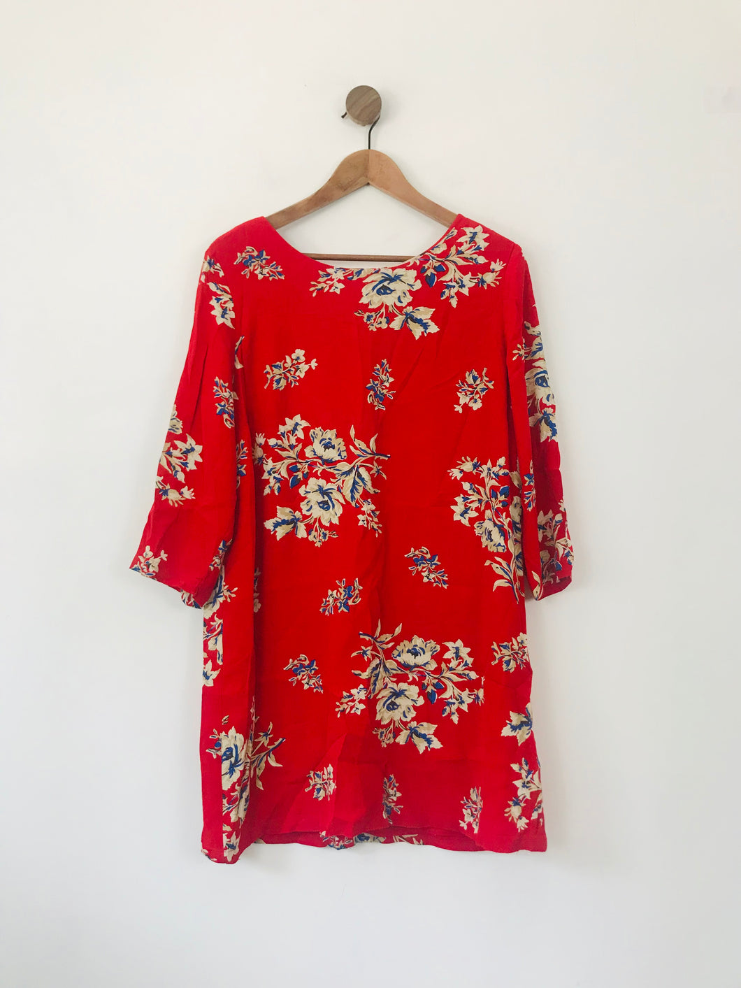 Joules Women's Floral Shift Dress | UK16 | Red