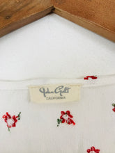 Load image into Gallery viewer, John Galt Women’s Tie Front Short Sleeve Blouse | O/S ~ UK8 | White
