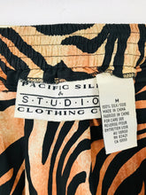 Load image into Gallery viewer, Pacific Silk &amp; Studio Women’s Vintage Silk Midi Skirt | M | Brown Black
