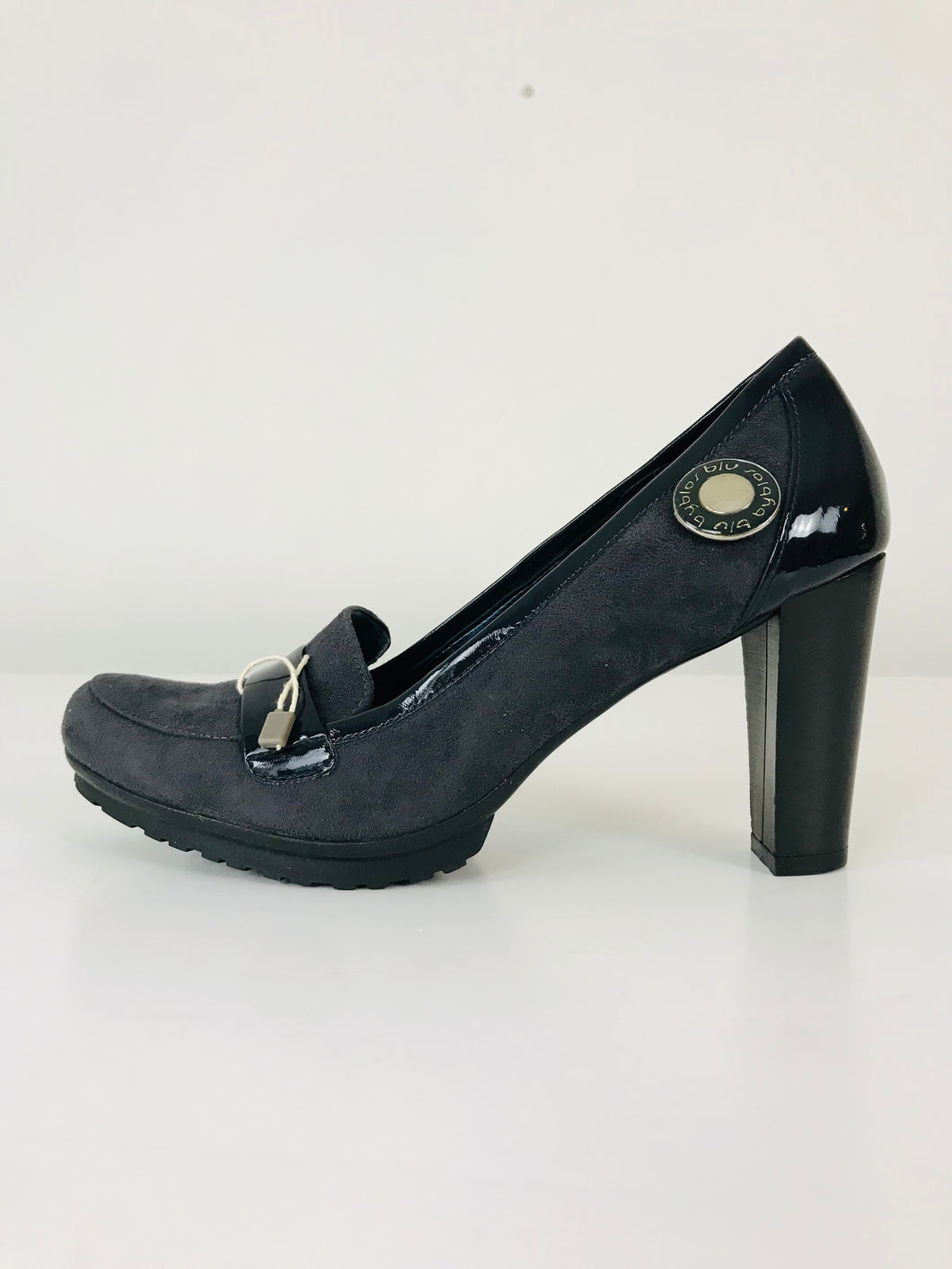 Blu Byblos Women's Suede Loafer Heels | UK7 EU40 | Blue