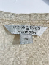 Load image into Gallery viewer, Monsoon Women&#39;s Linen T-Shirt | M UK10-12 | Beige
