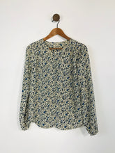 Load image into Gallery viewer, Gerard Darel Women&#39;s Floral Long Sleeve Blouse | 36 UK8 | Blue

