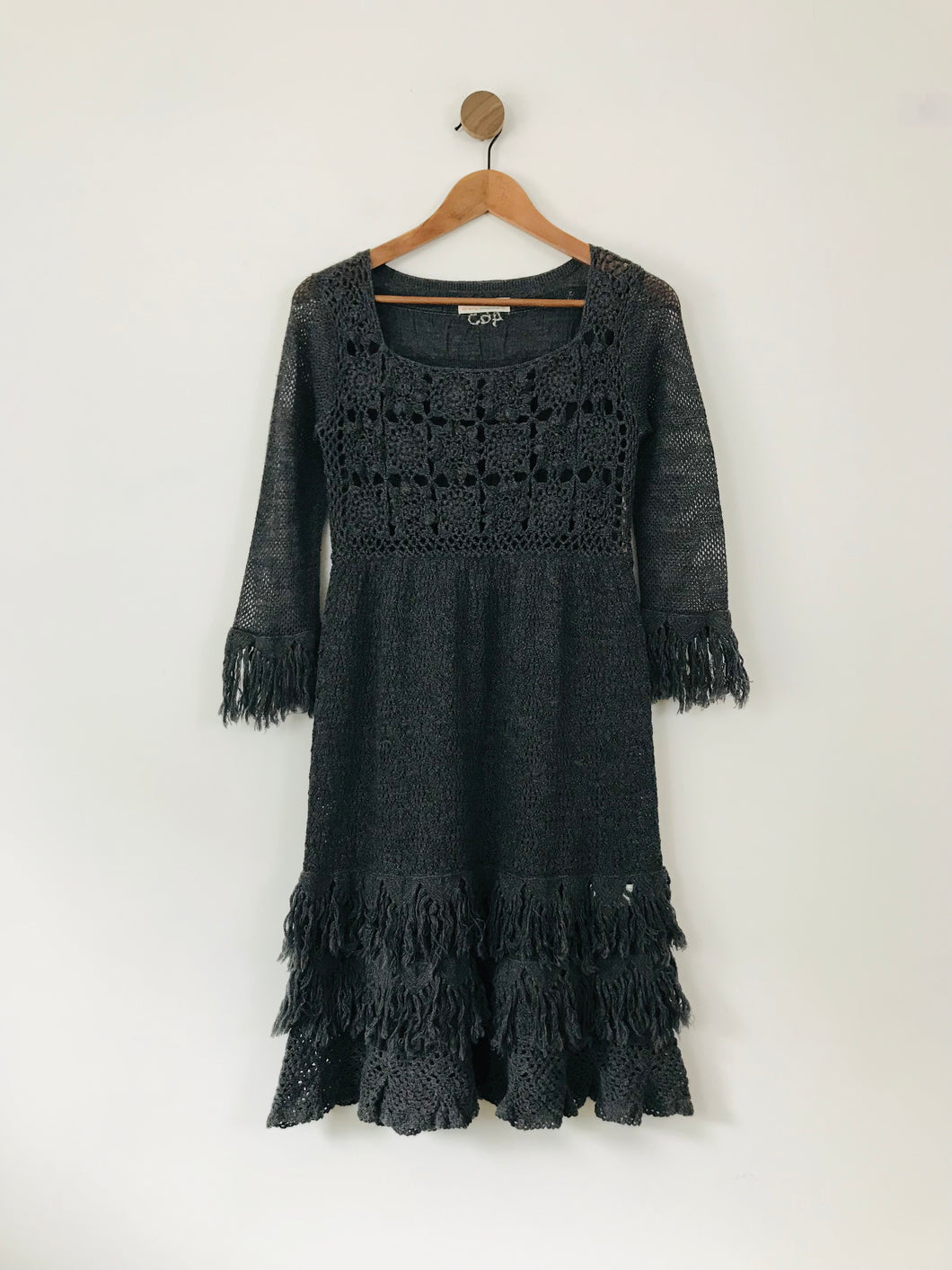 Odd Molly Women's Merino Wool Knit A-Line Dress | 2 M | Grey