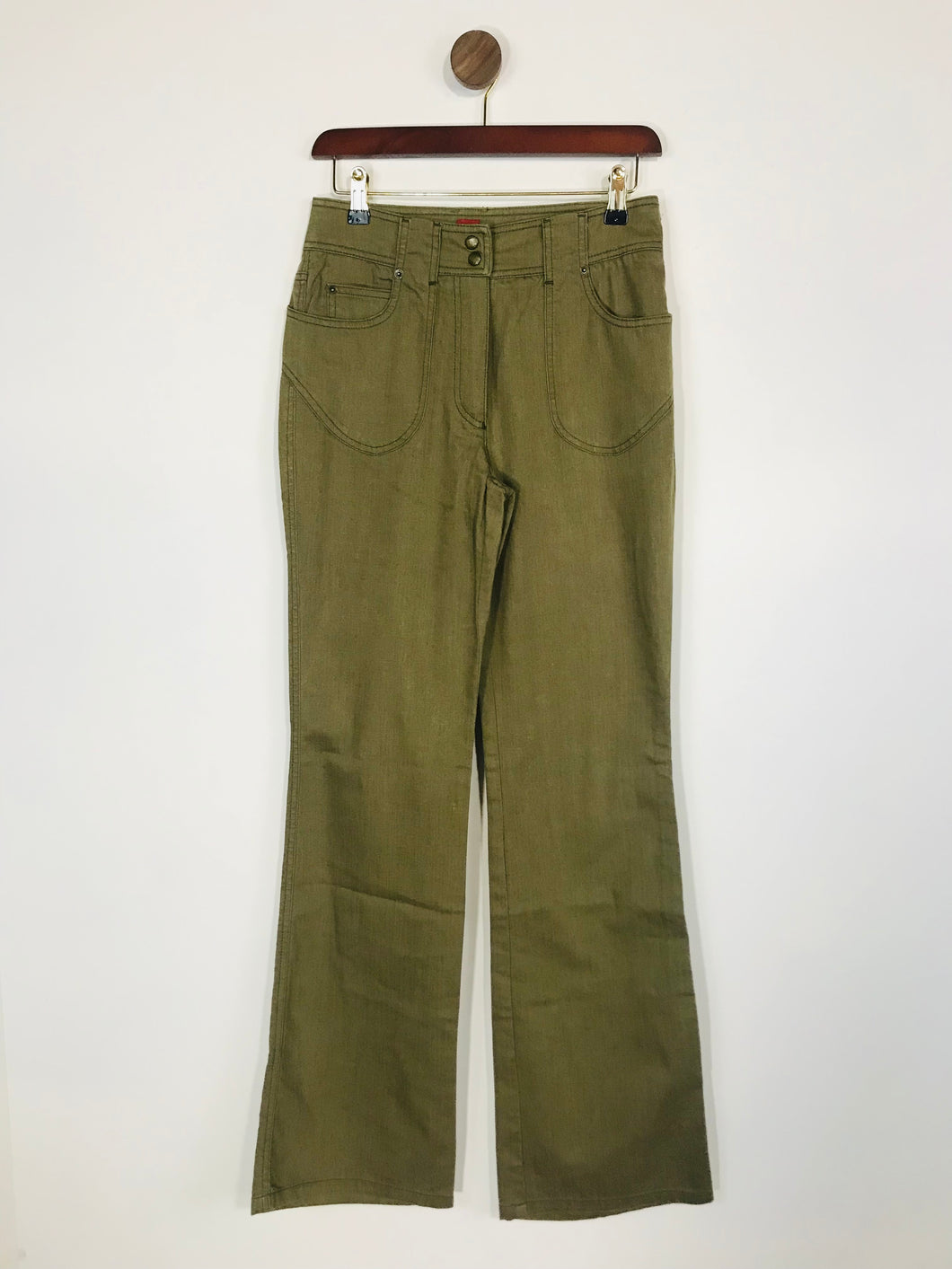 Olsen Women's Cotton Wide Leg Flare Jeans | UK10 | Green