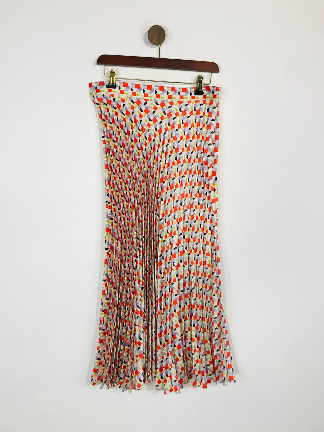 Zara Women's Pleated Midi A-Line Skirt | L UK14 | Multicoloured