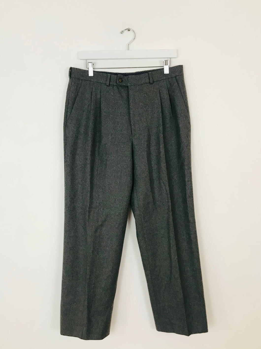 Cerruti 1881 Men’s Wool Straight Suit Trousers | 34 | Grey