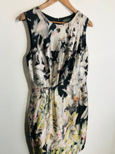 Load image into Gallery viewer, Mint Velvet Women&#39;s Silk Pleated Sheath Dress | UK12 | Multicoloured
